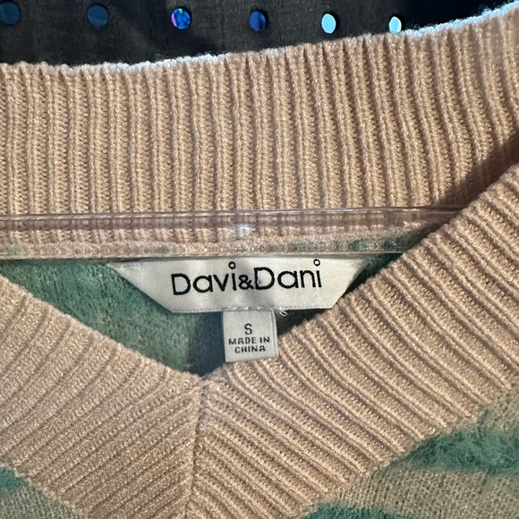 Dressed in LaLa mint striped fringe sweater - Picture 5 of 7